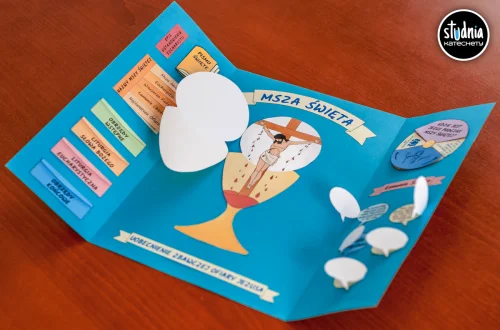 Szablon lapbooka, dobry materiał na lekcje religii, lapbook na katechezę
