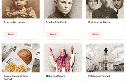 gry na lekcje religii, interaktywne zagadki edukacyjne o janie pawle ii nakatechezę
