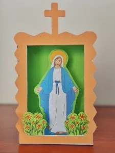 kapliczka maryjna darmowy szablon pdf do samodzielnego wykonania, pobierz i wydrukuj pomoc do edukacji religijnej przydatna na katechezie