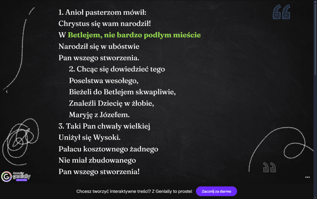 Teksty kolęd - prezentacja, odgadywanie