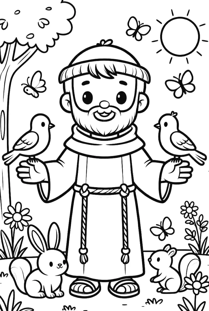 Święty Franciszek z Asyżu i symbole przyrody oraz zwierząt - materiały katechetyczne