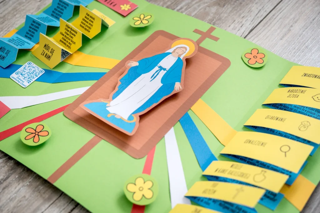 lapbook maryjny do druku nabożeństwa majowe