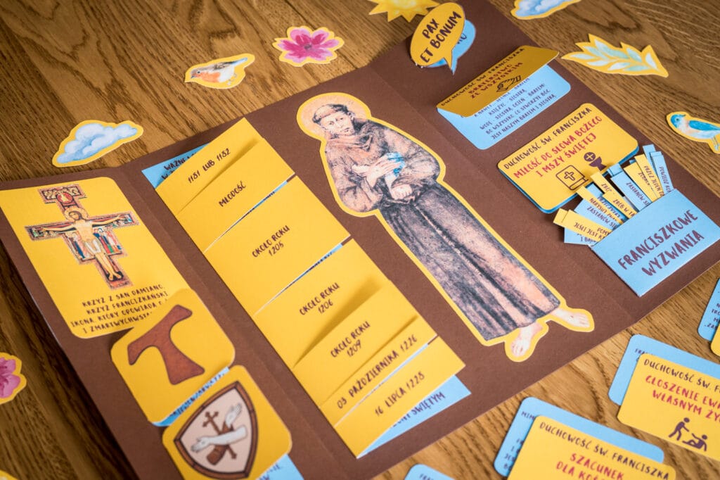 Lapbook o św Franciszku pomysł na lekcję religii materiały do druku PDF