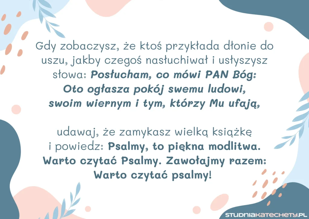 Testy uważności Kraina Psalmów i Przypowieść o miłosiernym ojcu – pomoce katechetyczne PDF